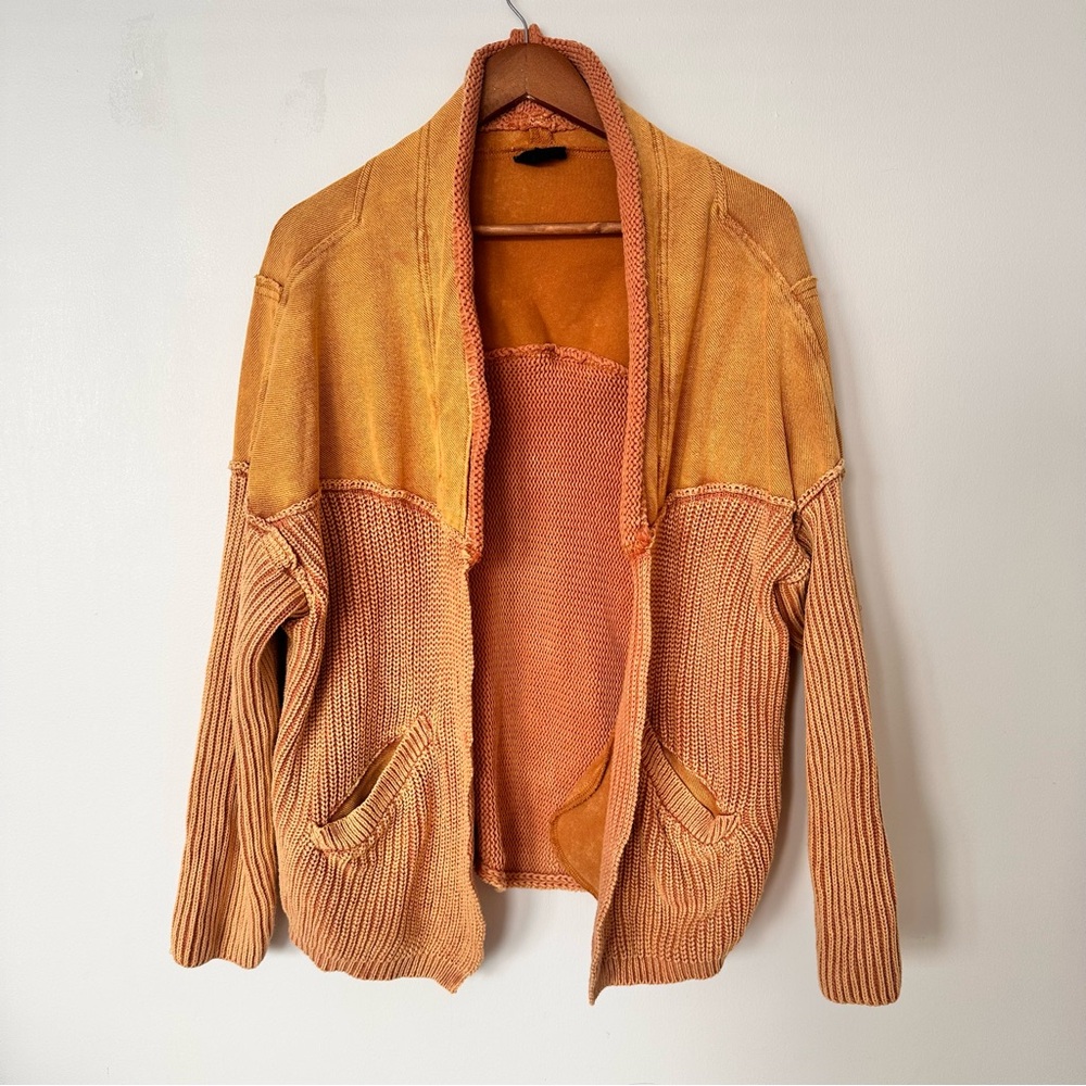 Heyson Mixed-Media Knit Cardigan | XL